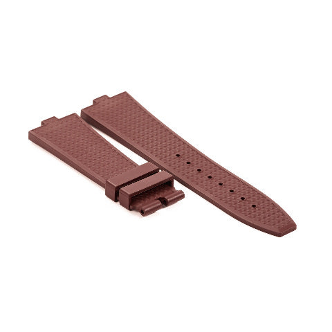 RUBBER WATCH BAND STRAP FOR VACHERON CONSTANTIN 4500 5500 7900 EZ RELEASE BROWN