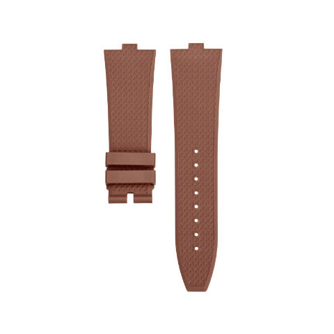 RUBBER WATCH BAND STRAP FOR VACHERON CONSTANTIN 4500 5500 7900 EZ RELEASE BROWN