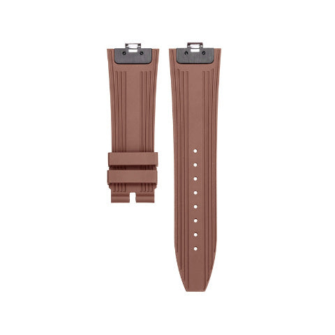 RUBBER WATCH BAND STRAP FOR VACHERON CONSTANTIN 4500 5500 7900 EZ RELEASE BROWN
