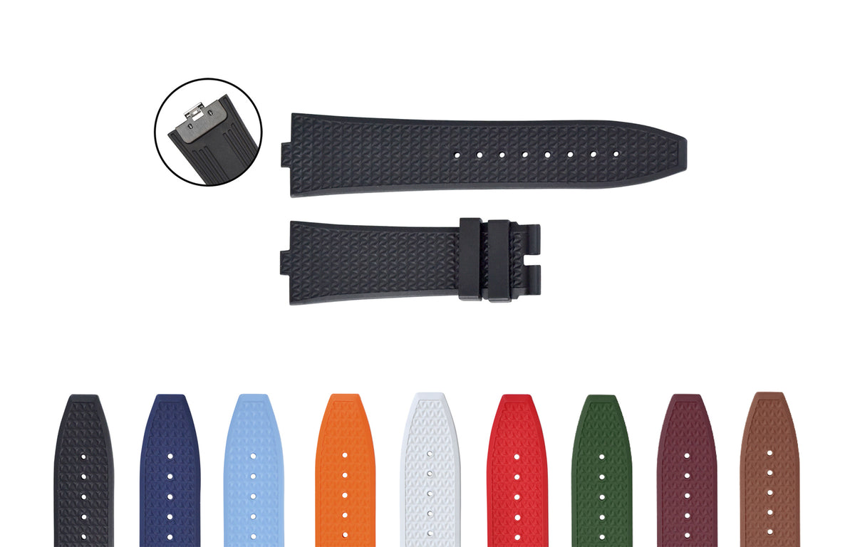 RUBBER WATCH BAND STRAP FOR VACHERON CONSTANTIN 4500V 5500V 7900V QUICK RELEASE
