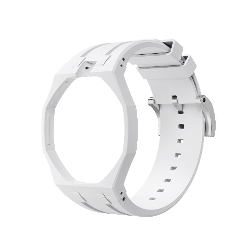 Ceramic Case Silicone Strap Band for Royal Pop AP Swatch Pocket Watch Conversion