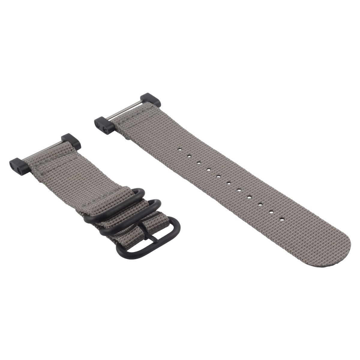 NYLON WATCH BAND STRAP BLACK PVD LUGS ADAPTER SET 3 RINGS DIVER FOR SUUNTO CORE, Gray, view 2