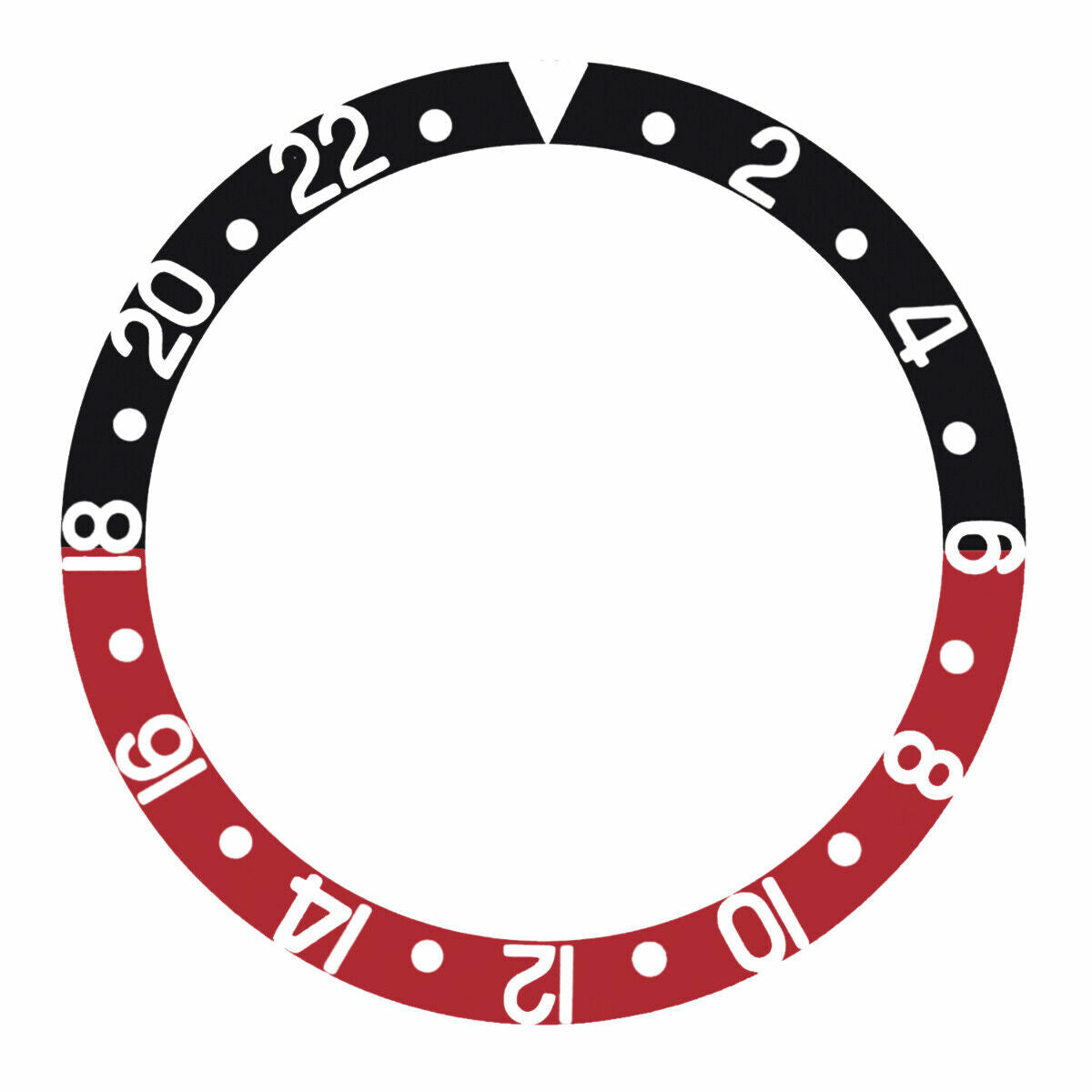 BEZEL INSERT COKE FOR ROLEX GMT FOR 16700 16710 16760 16713 BLACK/RED