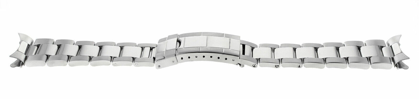 OYSTER WATCH BAND FOR ROLEX SUBMARINER GMT SHINY/CENTER FLIP LOCK HEAVY BRACELET