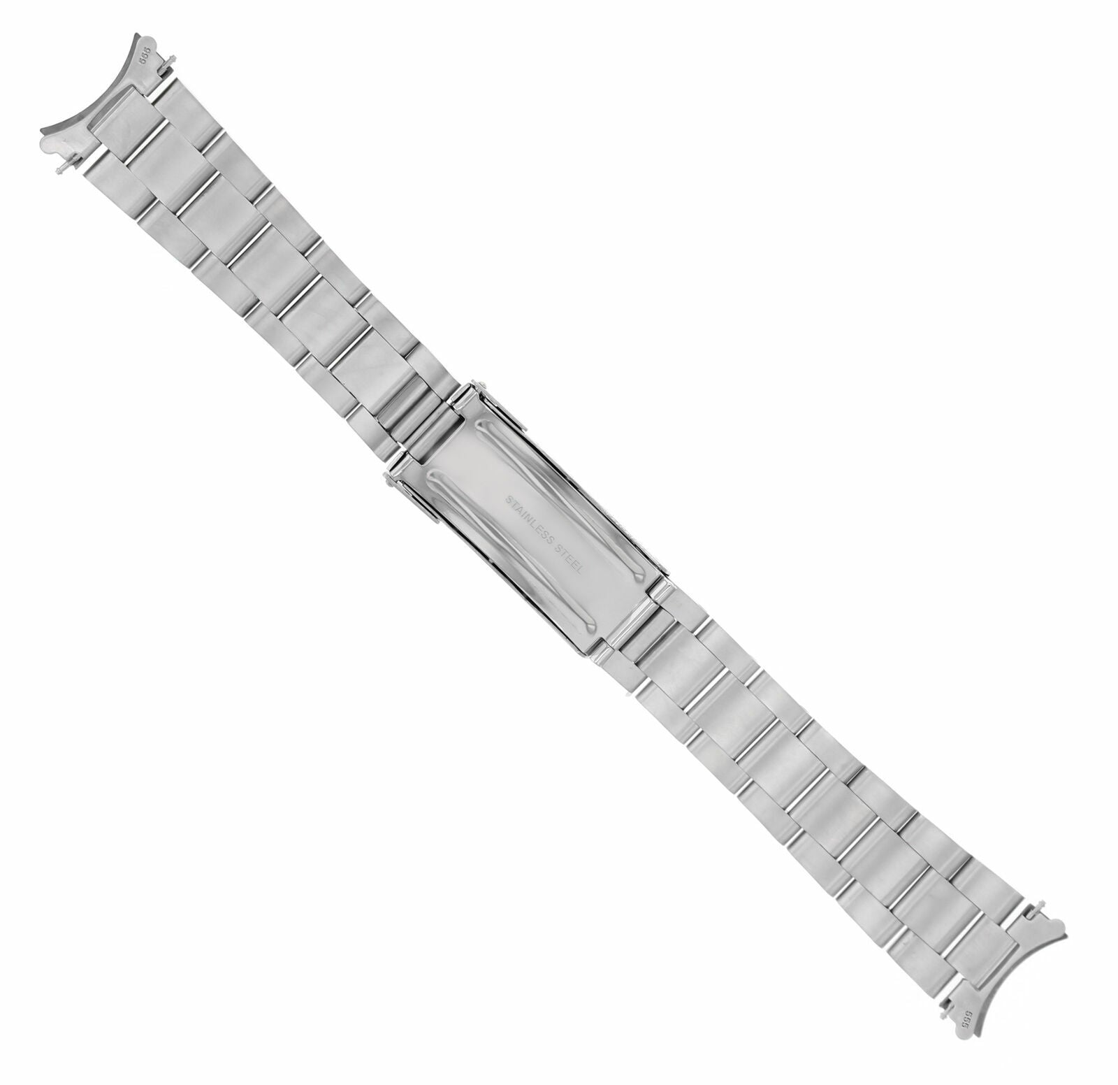 OYSTER WATCH BAND FOR ROLEX SUBMARINER GMT SHINY/CENTER FLIP LOCK HEAVY BRACELET