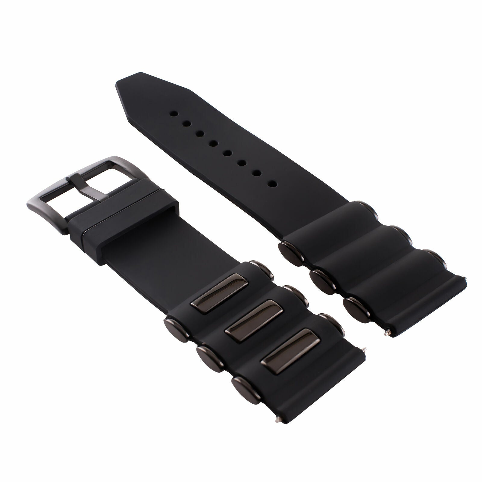 26MM RUBBER STRAP DIVER BAND STRAP FOR INVICTA EXCURSION 18202 BARREL BLACK