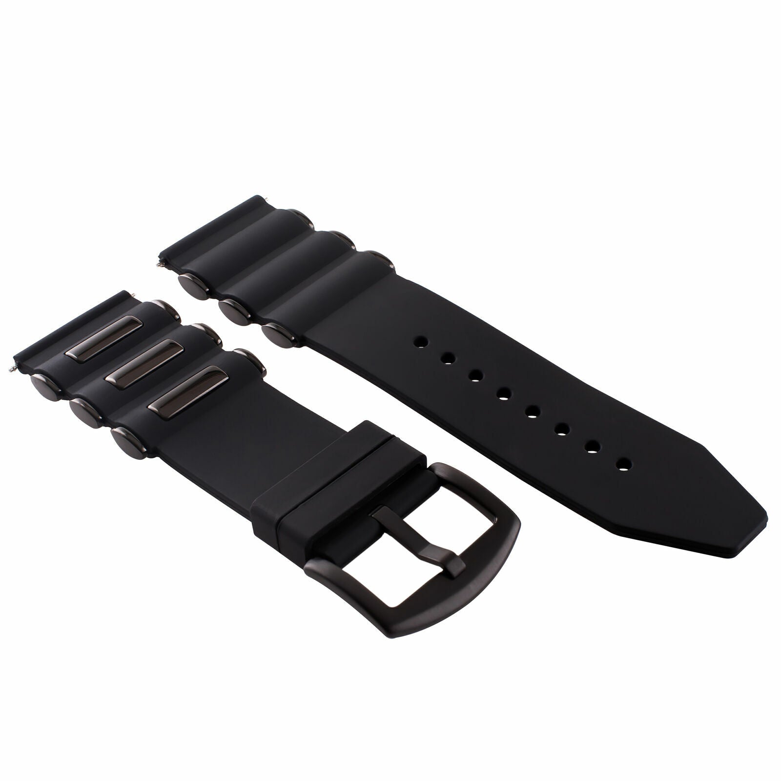 26MM RUBBER STRAP DIVER BAND STRAP FOR INVICTA EXCURSION 18202 BARREL BLACK