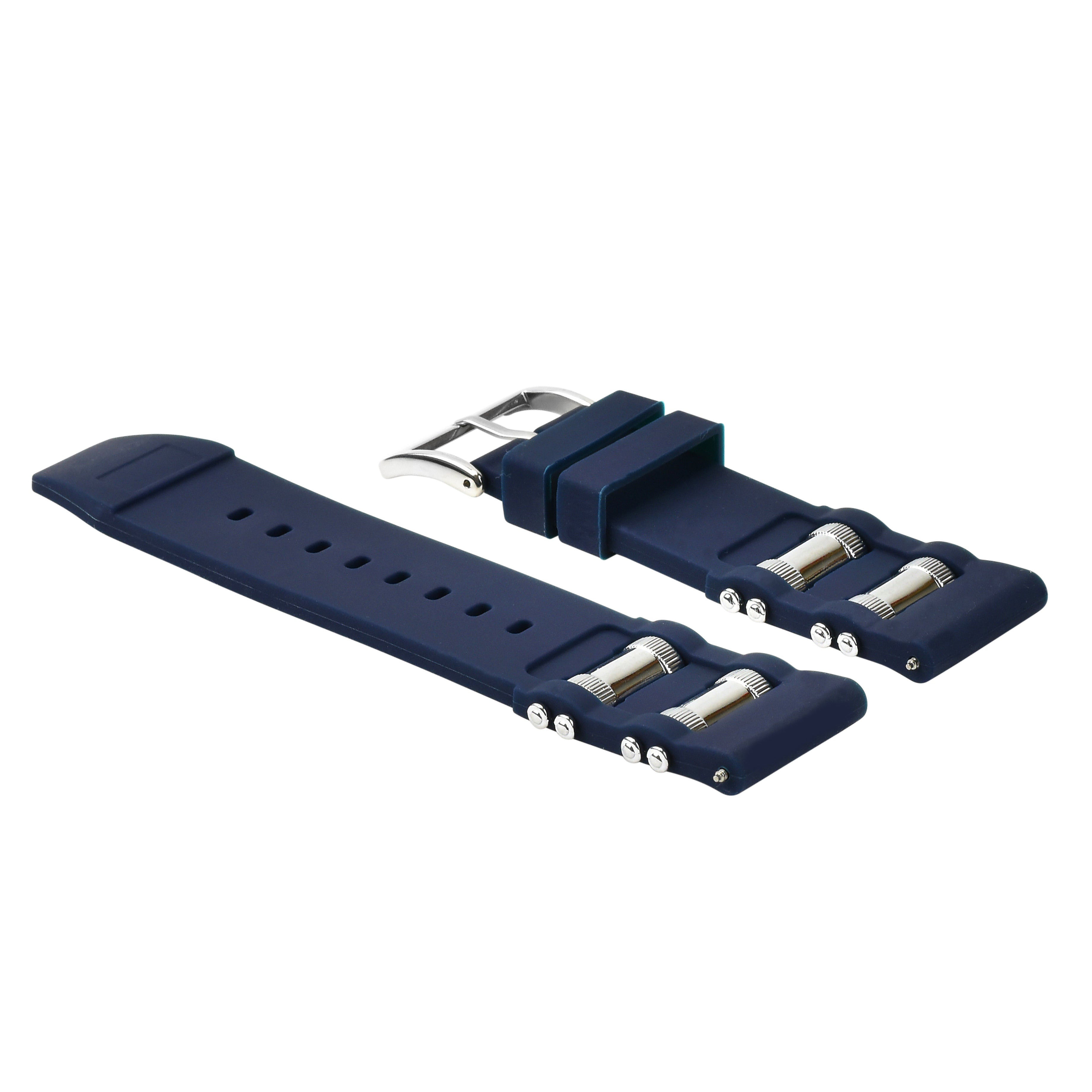 RUBBER WATCH BAND STRAP FOR 50MM NVICTA BOLT SEA HUNTER 24215 TORPEDO 33238 BLUE