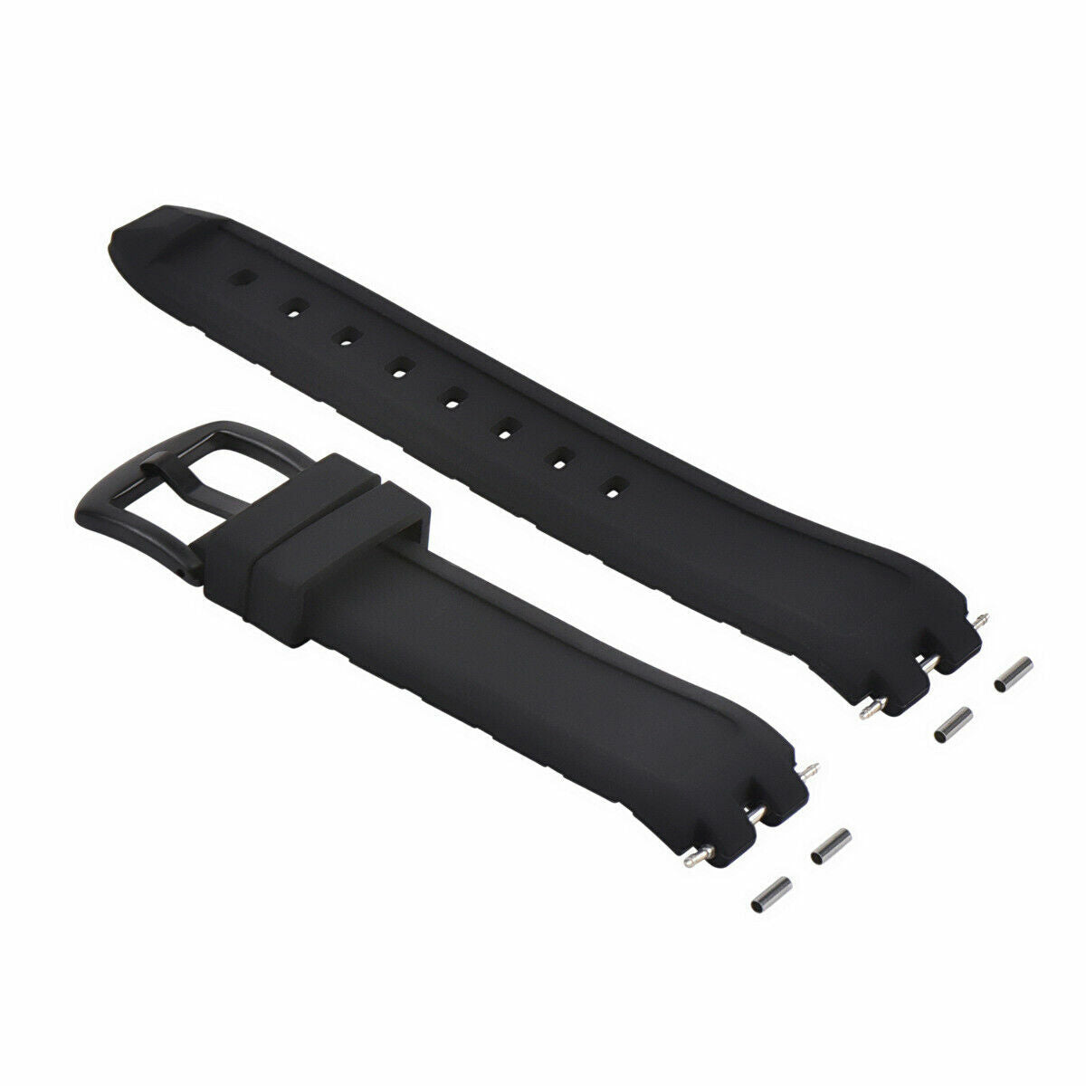 22mm Silicone Rubber Watch Band Strap Replacement for Pebble Steel Sport Watch, Black