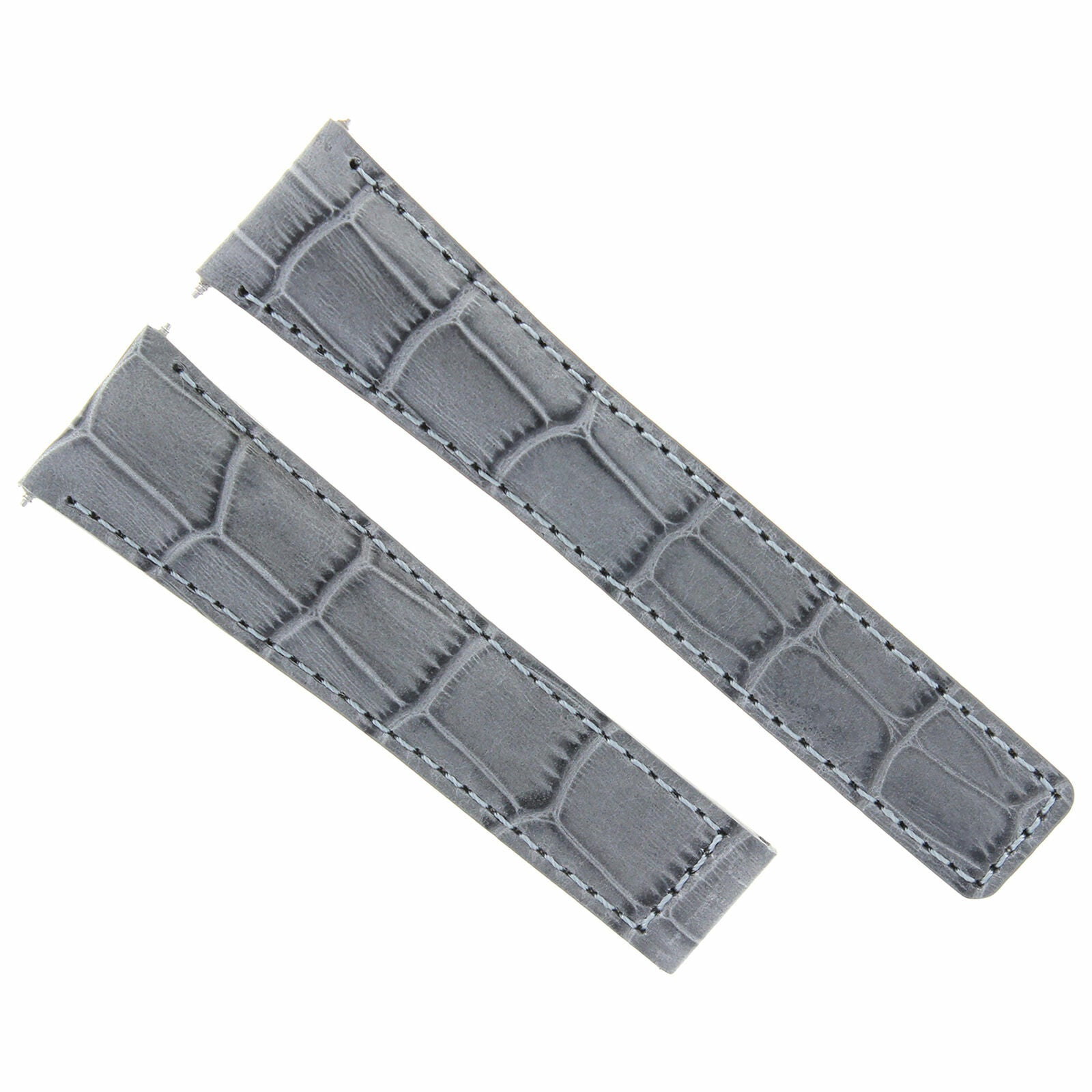 22MM LEATHER WATCH BAND STRAP CLASP FOR TAG HEUER CARERRA MONACO 3TC - BLACK