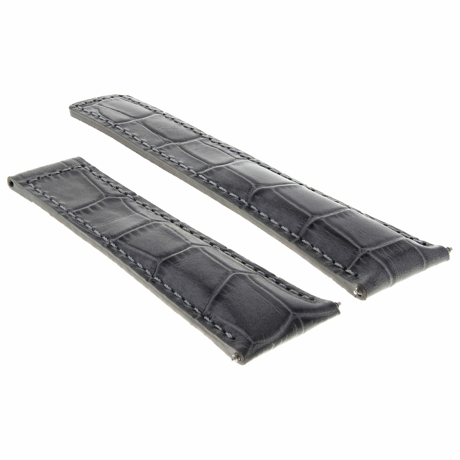 22MM LEATHER WATCH BAND STRAP CLASP FOR TAG HEUER CARERRA MONACO 3TC - BLACK