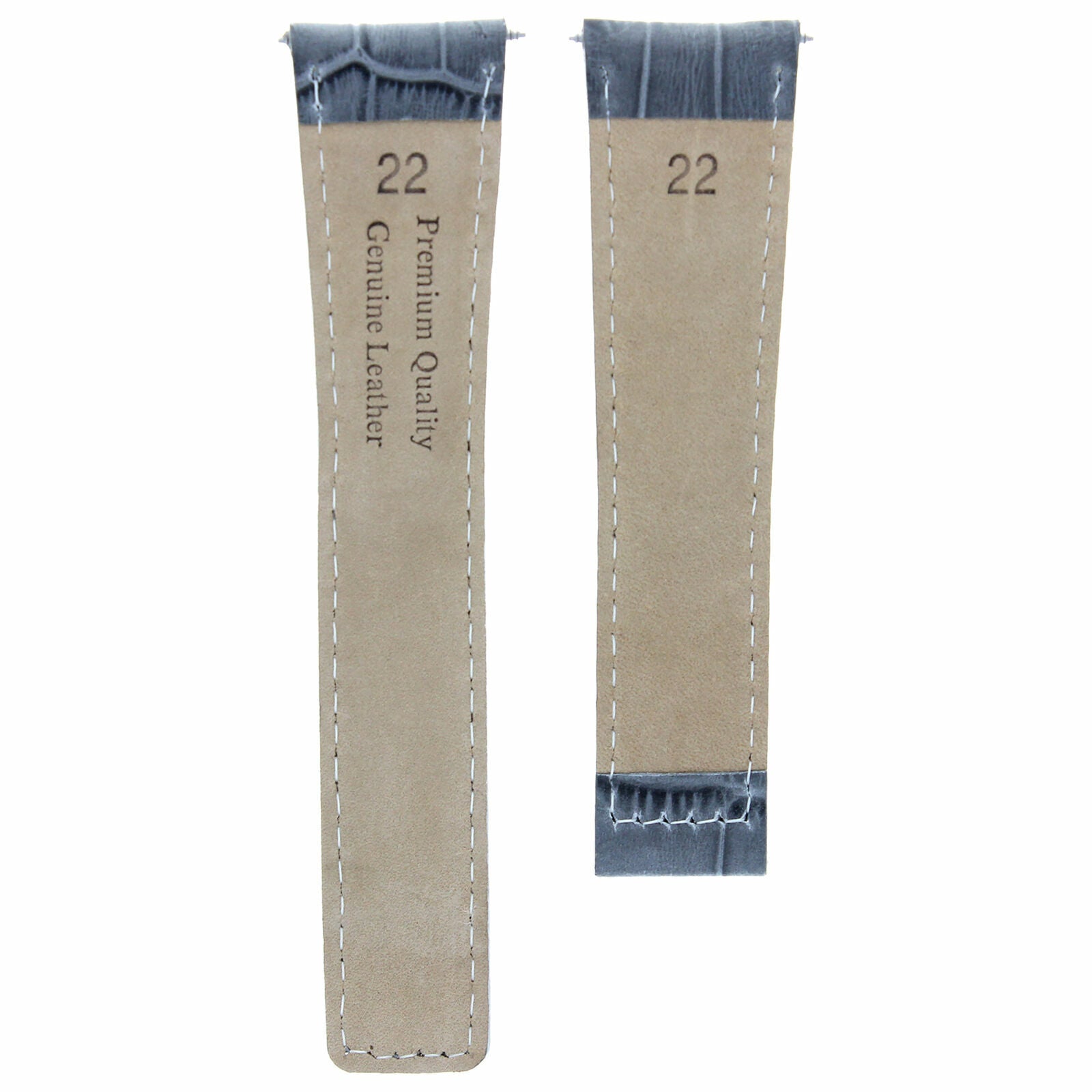 22MM LEATHER WATCH BAND STRAP CLASP FOR TAG HEUER CARERRA MONACO 3TC - BLACK