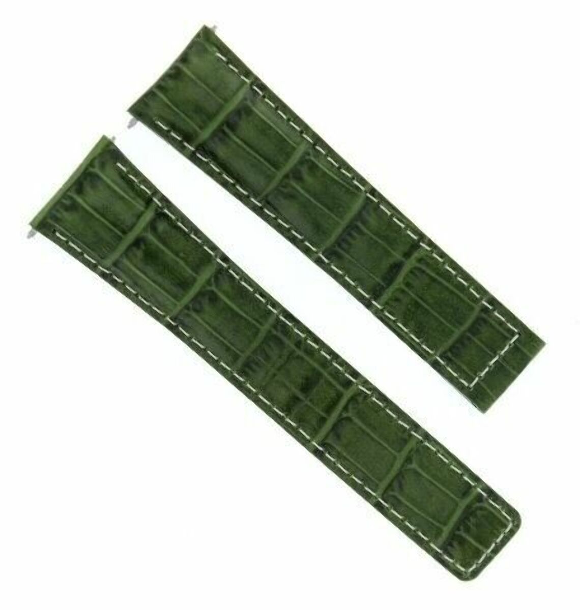 22MM LEATHER WATCH BAND STRAP CLASP FOR TAG HEUER CARERRA MONACO 3TC - BLACK