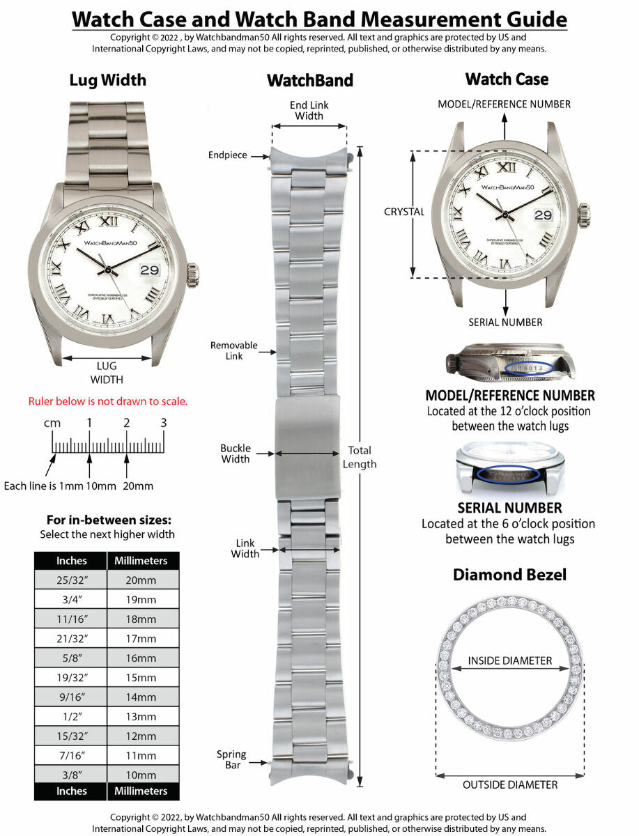 14MM STEEL OYSTER WATCH PART LINK FOR ROLEX DATE 34MM 15000, 15010, 15200, 15210