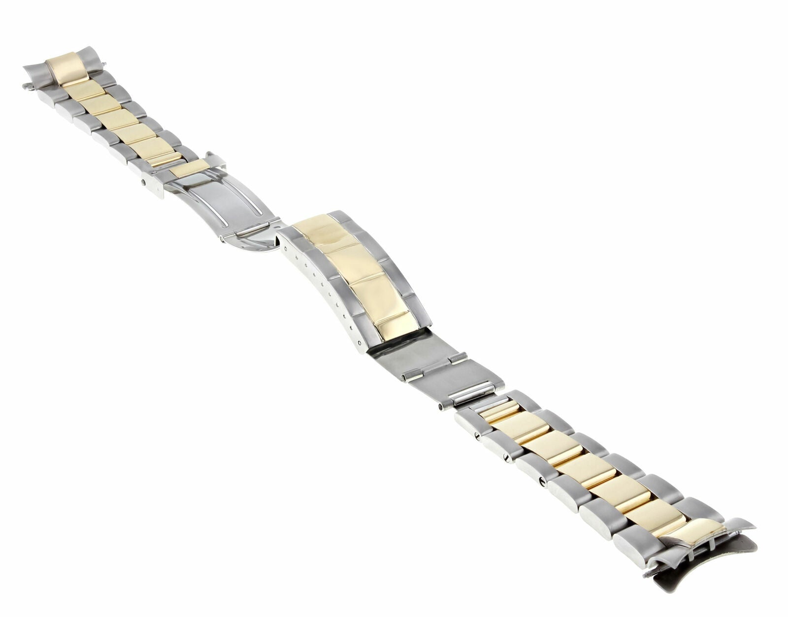 20MM 18K/SS OYSTER WATCH BAND STRAP FOR ROLEX SUBMARINER GOLD THROUGH BUCKLE