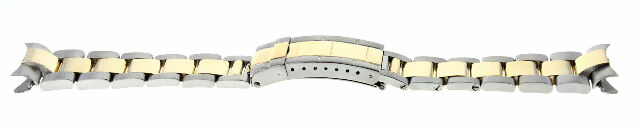 20MM 18K/SS OYSTER WATCH BAND STRAP FOR ROLEX SUBMARINER GOLD THROUGH BUCKLE