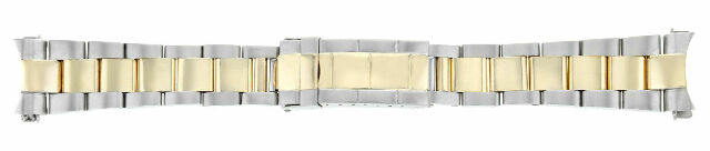 20MM 18K/SS OYSTER WATCH BAND STRAP FOR ROLEX SUBMARINER GOLD THROUGH BUCKLE