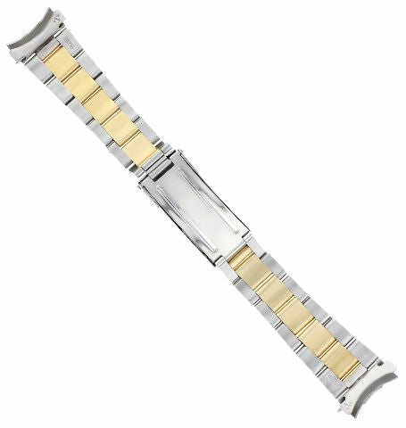 20MM 18K/SS OYSTER WATCH BAND STRAP FOR ROLEX SUBMARINER GOLD THROUGH BUCKLE