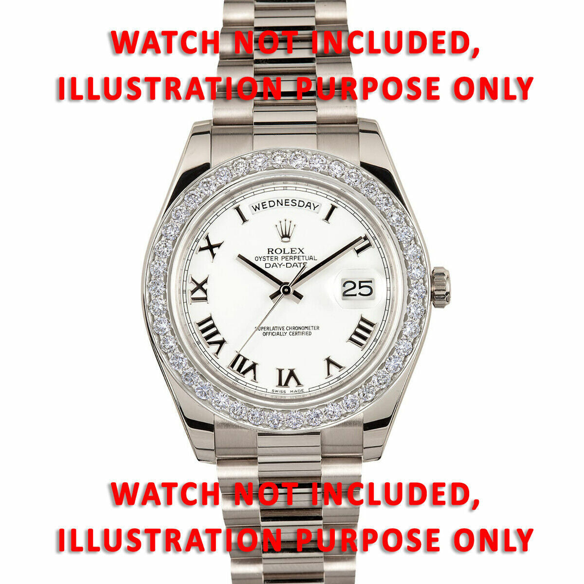 3CT PAVE BEAD NATURAL DIAMOND BEZEL 18KW ROLEX DATEJUST 2 218239 218349 218399