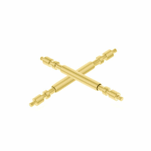 2PCS MENS PRESIDENT SPRING BARS FOR ROLEX 20MM GOLD PLATED