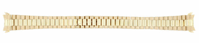 13MM 14K YELLOW GOLD PRESIDENT WATCH BAND FOR 26MM ROLEX DATEJUST, PRESIDENT