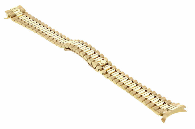13MM 14K YELLOW GOLD PRESIDENT WATCH BAND FOR 26MM ROLEX DATEJUST, PRESIDENT