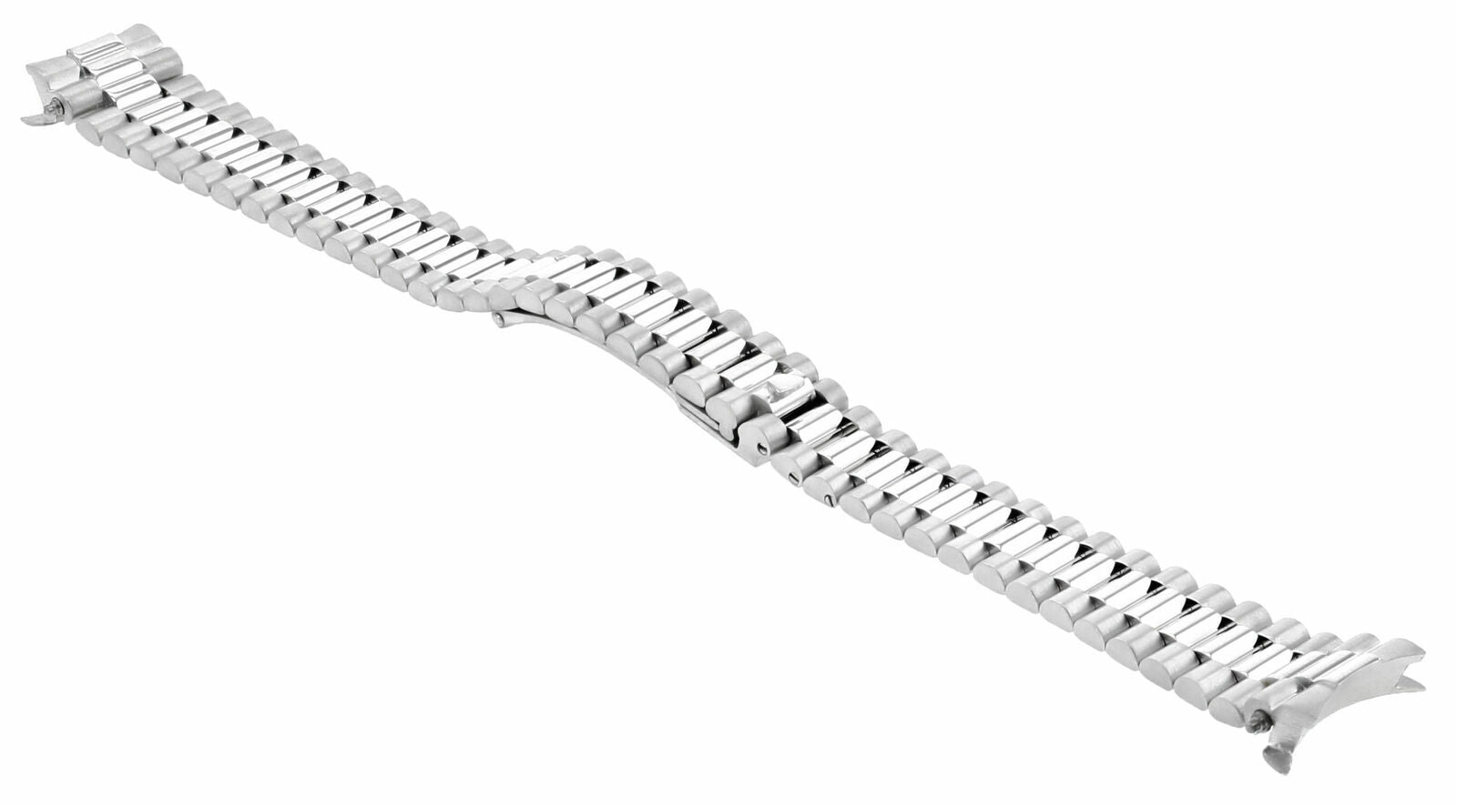 13MM 14K WHITE GOLD PRESIDENT STYLE WATCH BAND FOR 26MM ROLEX DATEJUST PRESIDENT