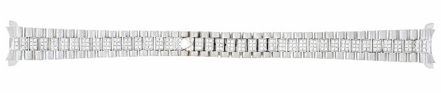 13MM 18K WHITE GOLD DIAMOND CENTER PRESIDENT WATCH BAND FOR ROLEX 26MM DATEJUST