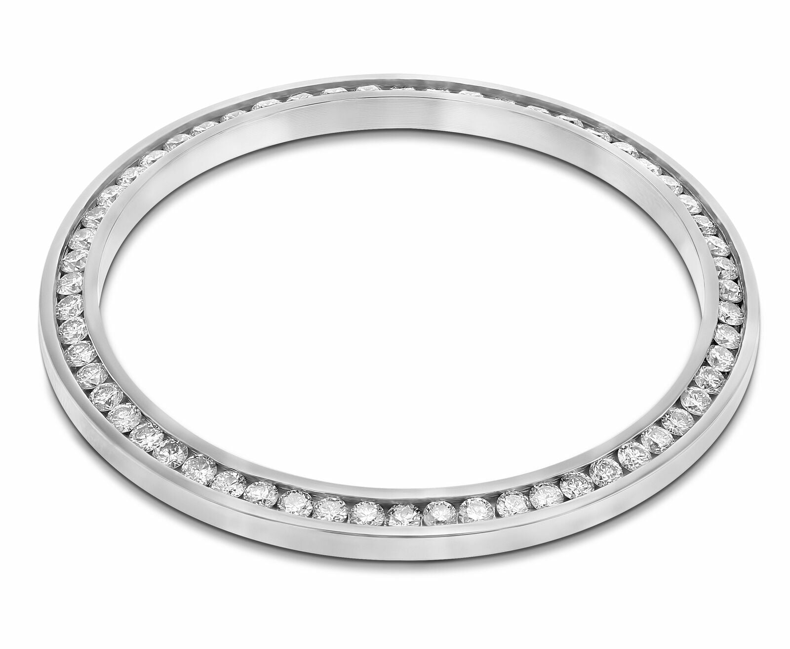 36MM CHANNEL NATURAL DIAMOND BEZEL 18KW FOR ROLEX PRESIDENT 18029 18039 18049