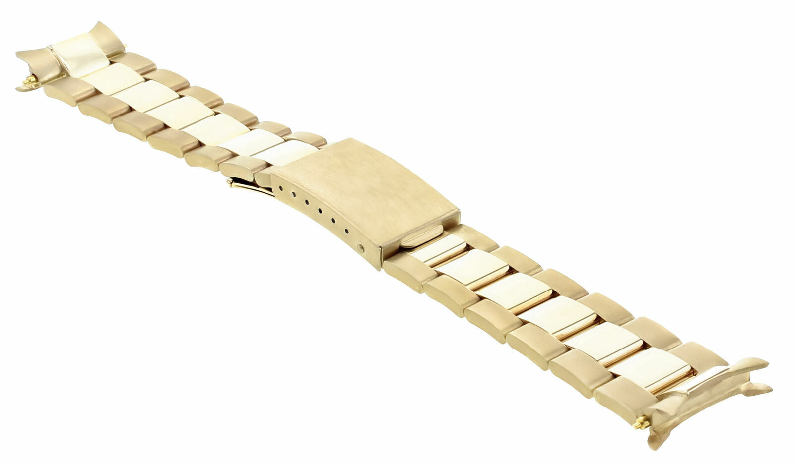 MENS 19MM 14K YELLOW GOLD OYSTER WATCH BAND FOR ROLEX DATE 1500, 15038, 15238