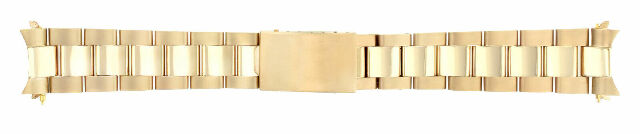 19MM 14K YELLOW GOLD OYSTER WATCH BAND FOR ROLEX 34MM DATE 15037, 15038, 15238