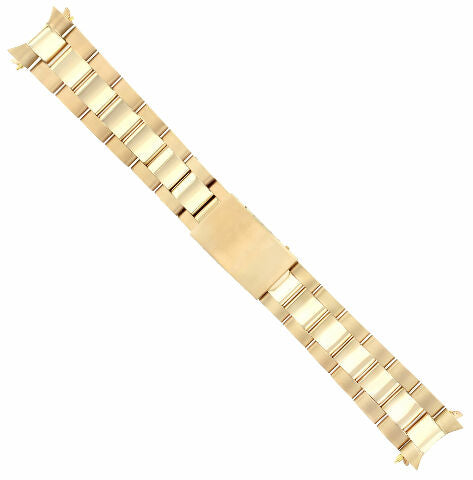 19MM 14K YELLOW GOLD OYSTER WATCH BAND FOR ROLEX 34MM DATE 15037, 15038, 15238