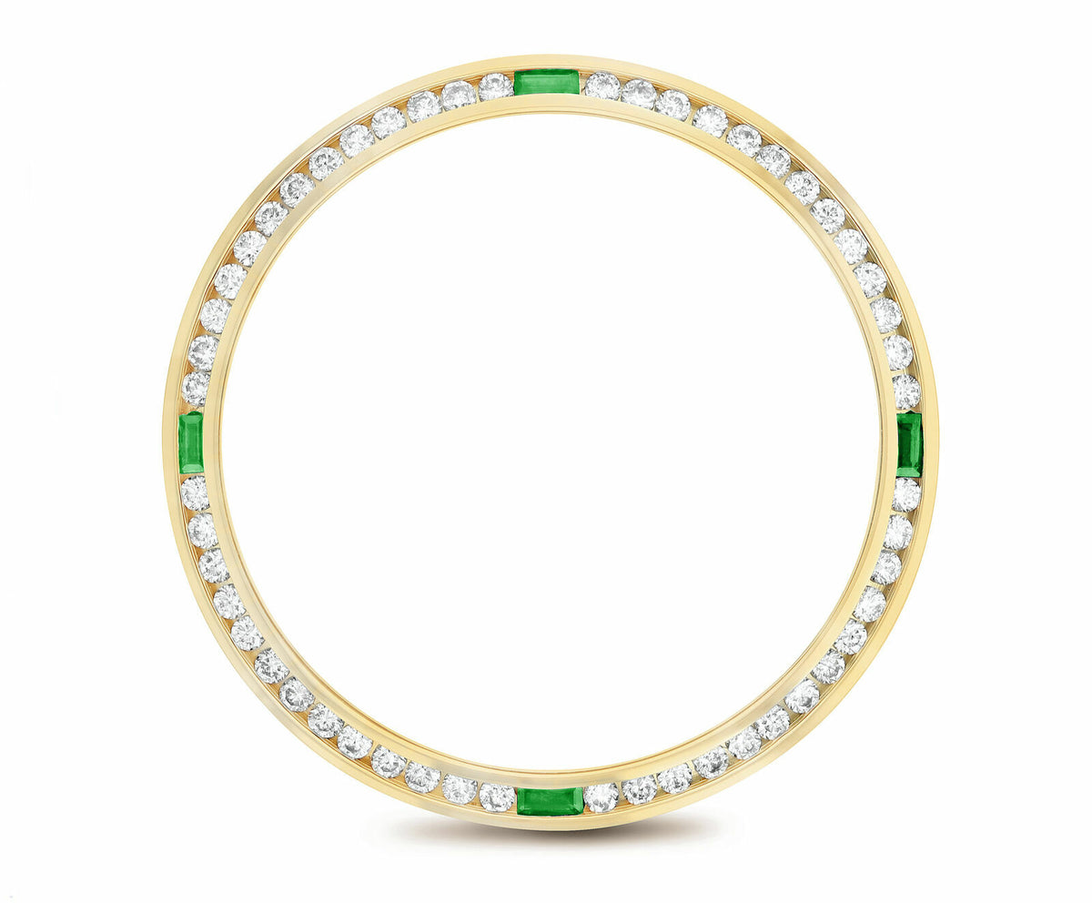 1.30CT CHANNEL SET DIAMOND BEZEL 18KY FIT ROLEX DATEJUST, PRESIDENT WI