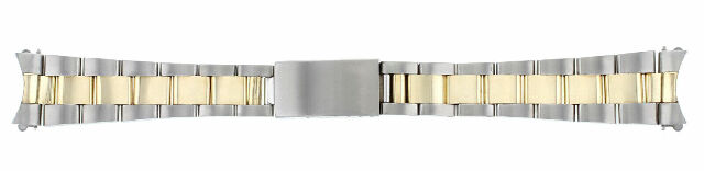 19MM 18K/SS TWO TONE OYSTER WATCH BAND FOR ROLEX DATE 15053, 15203, 15223, 15233