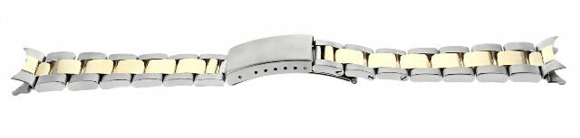 18K/SS TWO TONE OYSTER WATCH BAND FOR ROLEX DATEJUST, SUBMARINER, GMT MASTER 2
