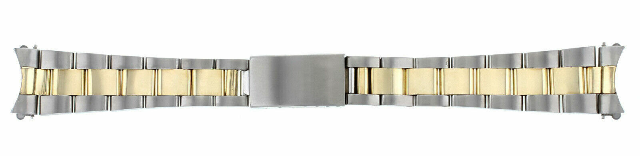 19MM 14K/SS OYSTER WATCH BAND FOR ROLEX 34MM DATE 15053, 15203, 15223, 15233