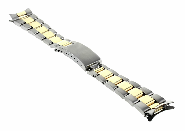 19MM 14K/SS OYSTER WATCH BAND FOR ROLEX 34MM DATE 15053, 15203, 15223, 15233