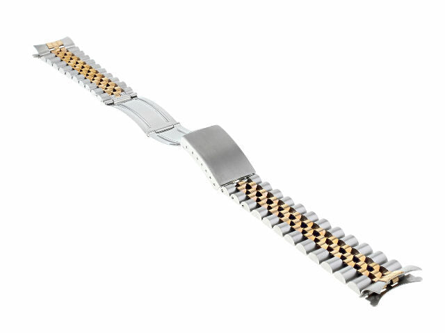 19MM 18K/SS TWO TONE ROSE GOLD JUBILEE WATCH BAND FOR ROLEX 19MM DATE 34MM