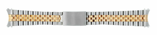 19MM 18K/SS TWO TONE ROSE GOLD JUBILEE WATCH BAND FOR ROLEX 19MM DATE 34MM