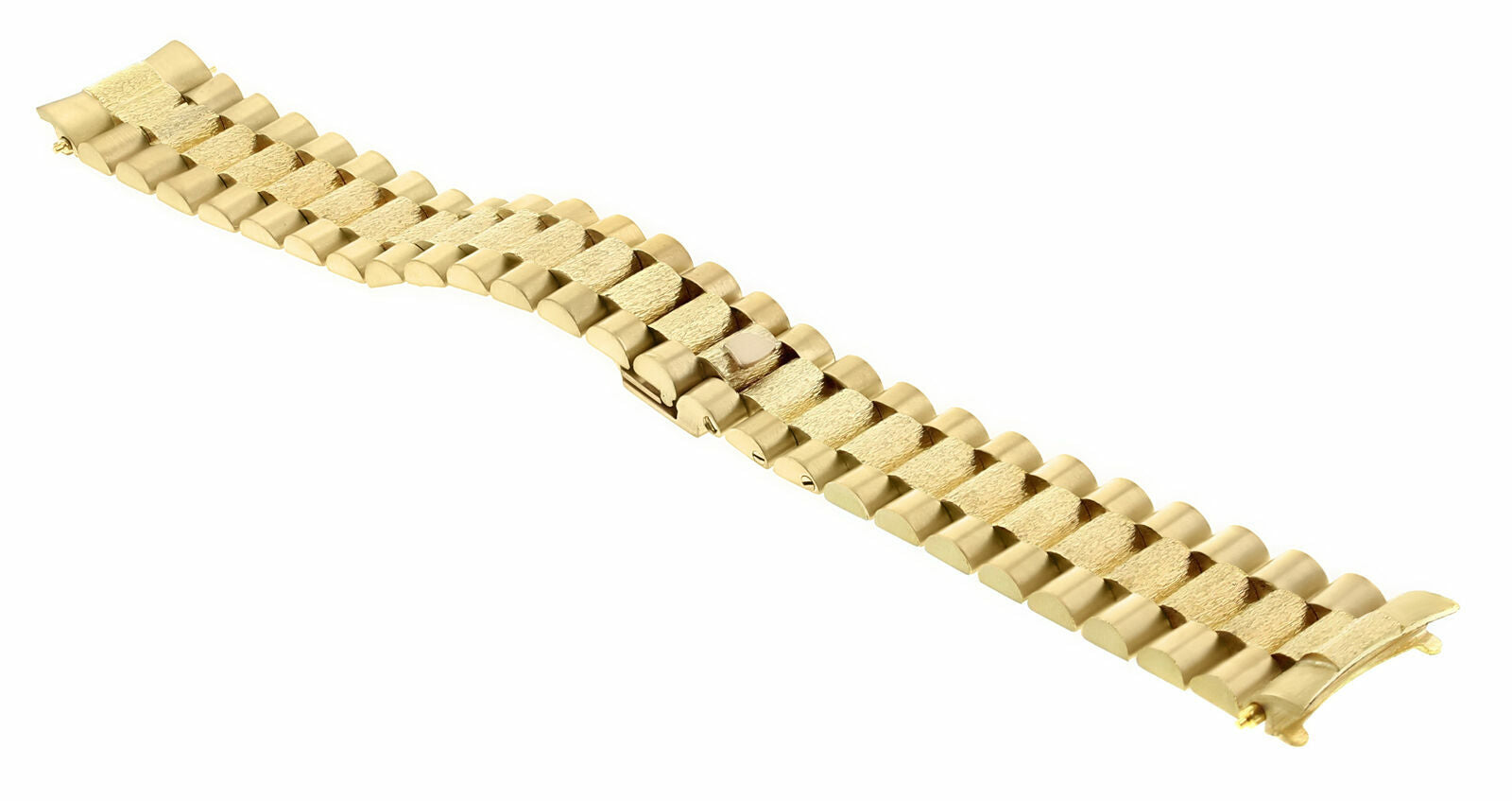 MENS 18K YELLOW GOLD PRESIDENT BAND FOR ROLEX PRESIDENT DAY DATE CENTER BARK