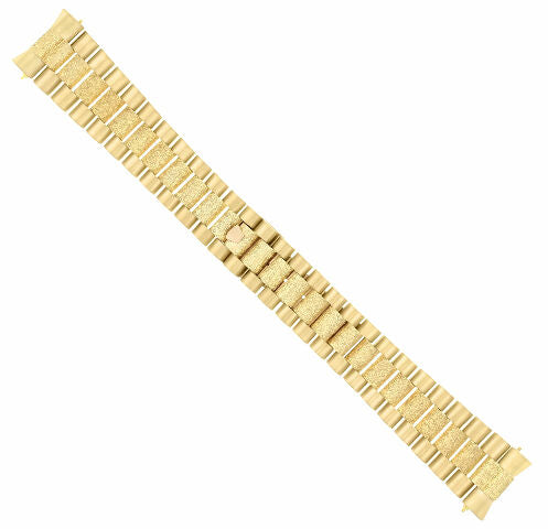 MENS 18K YELLOW GOLD PRESIDENT BAND FOR ROLEX PRESIDENT DAY DATE CENTER BARK