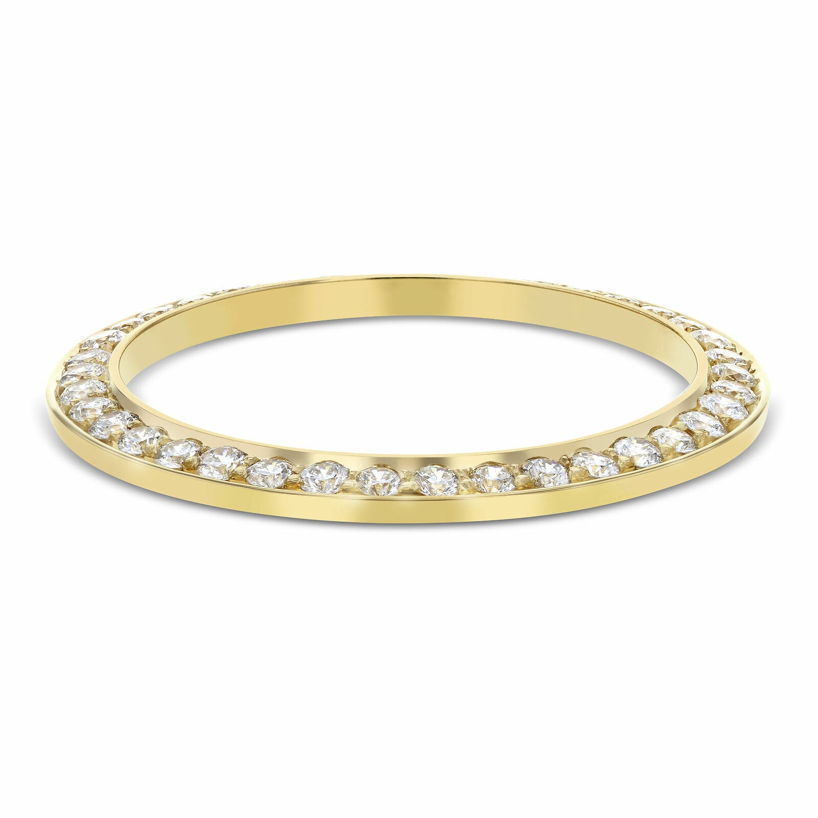 3CT PAVE BEAD NATURAL DIAMOND BEZEL 14KY FOR ROLEX DATEJUST 16258 16268 16000