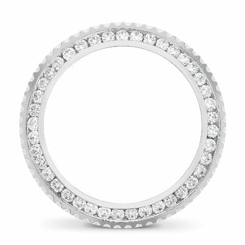 40MM 3CT CHANNEL SET DIAMOND BEZEL 18KW FOR ROLEX SUBMARINER, GMT MASTER 2 RIDGE