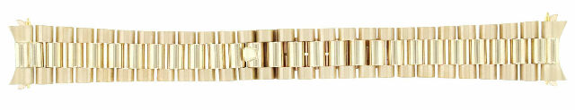 19MM 14K YELLOW GOLD PRESIDENT WATCH BAND FOR ROLEX 34MM DATE 15037, 15038, 1523