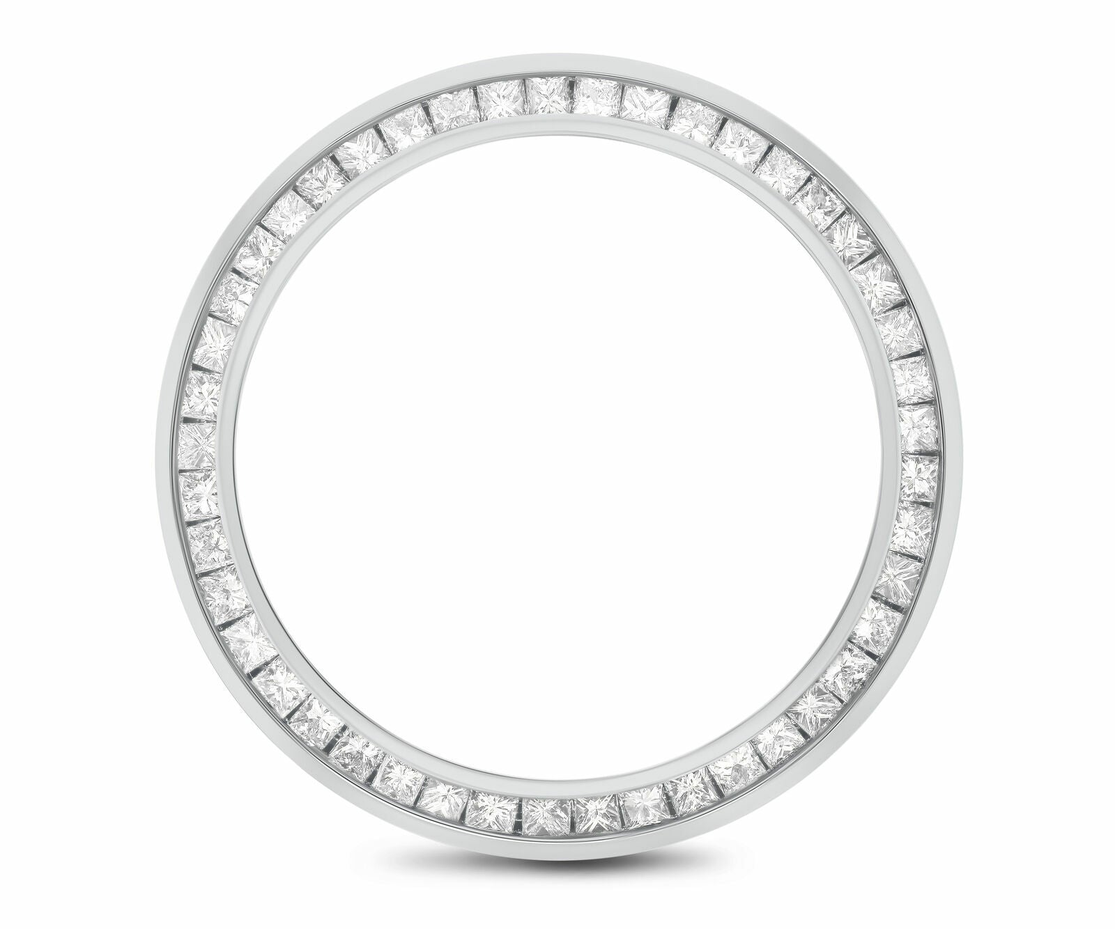 2.75CT PRINCESS CUT CHANNEL DIAMOND BEZEL 14KW FOR ROLEX DATEJUST, PRESIDENT