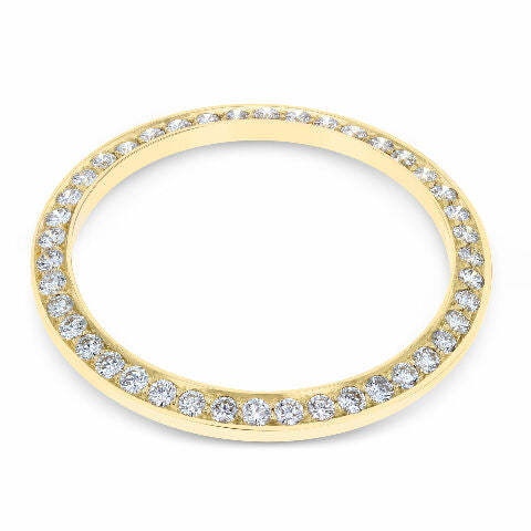 MEN 2CT BEAD SET DIAMOND BEZEL 14KY FOR ROLEX DATEJUST, PRESIDENT 36MM WATCH