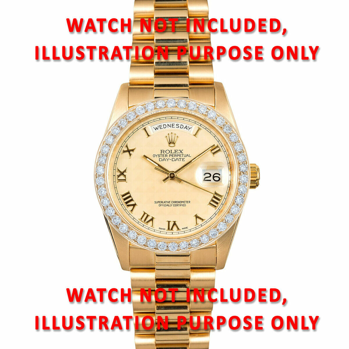 2CT BEAD NATURAL DIAMOND BEZEL 14KY FOR ROLEX DATEJUST WATCH 36MM 16258 16268