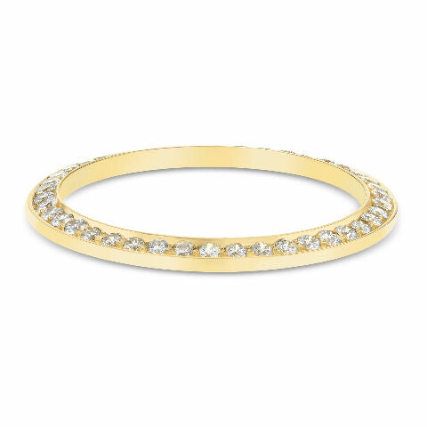 MEN 2CT BEAD SET DIAMOND BEZEL 14KY FOR ROLEX DATEJUST, PRESIDENT 36MM WATCH