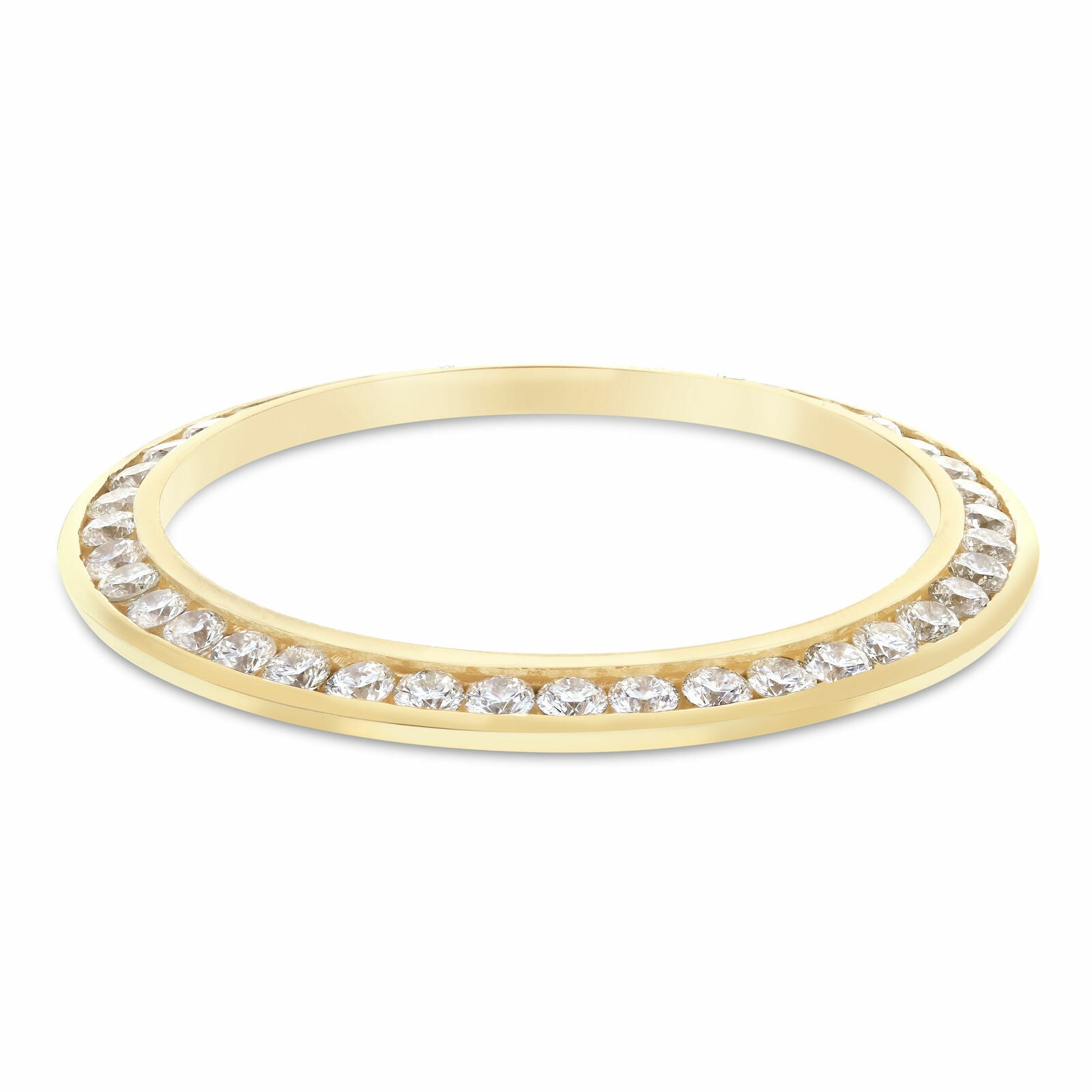 36MM 3CT CHANNEL NATURAL DIAMOND BEZEL 14KY FOR ROLEX WATCH 16078 16238 16248