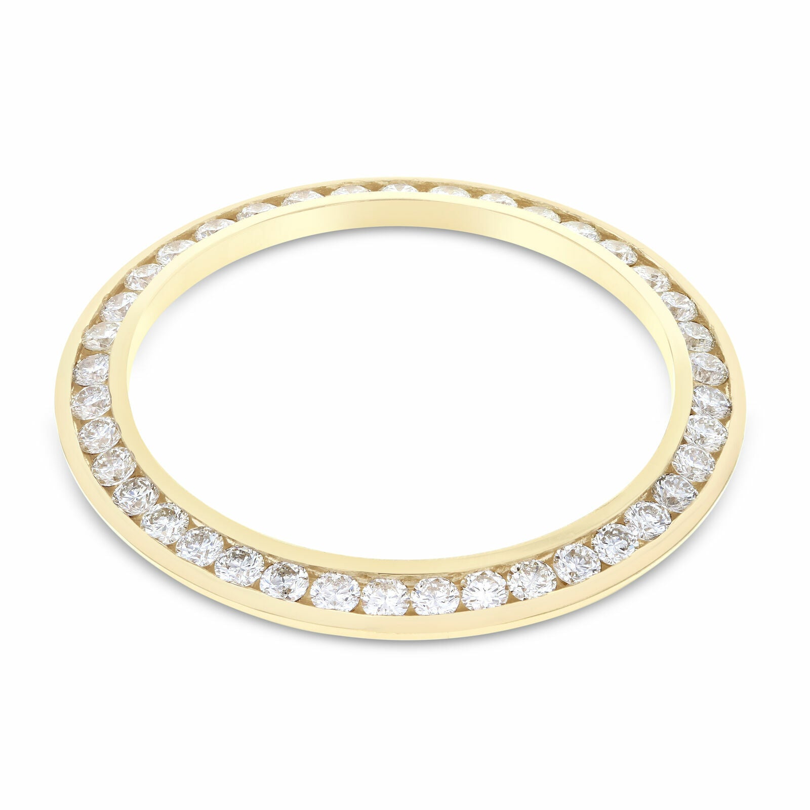 36MM 3CT CHANNEL NATURAL DIAMOND BEZEL 14KY FOR ROLEX WATCH 16268 18028 18038